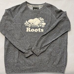 Roots Charcoal Crewneck Sweater for Woman